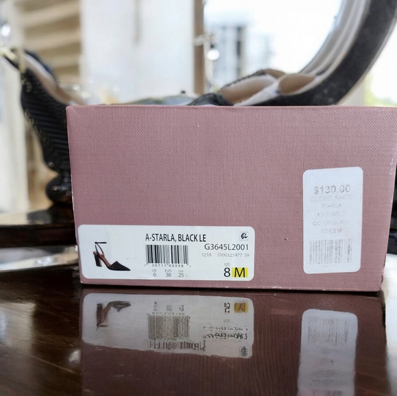 Franco Sarto Black Ankle Strap Pump 8 M Starla w/Box - Picture 7 of 7